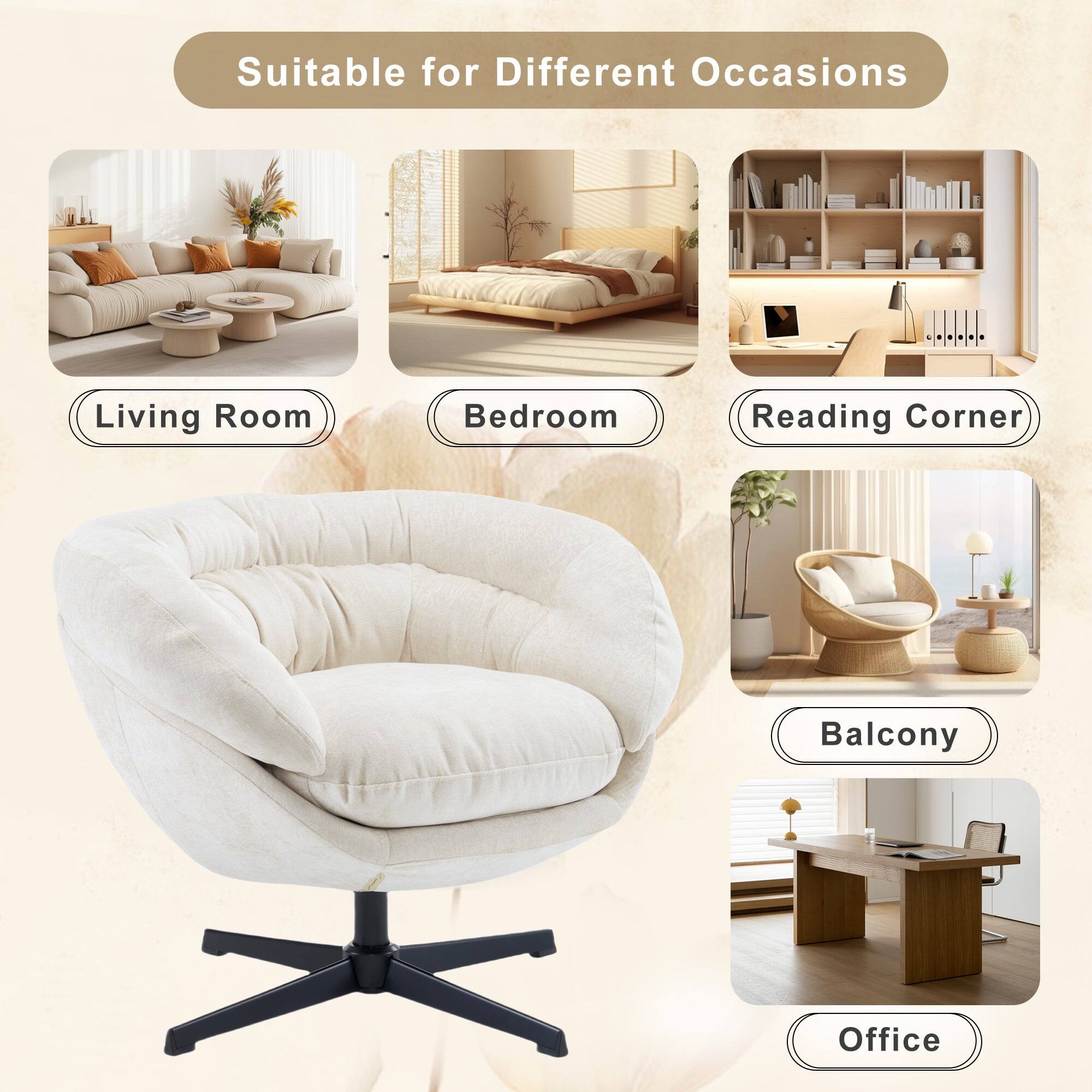 Suitable for Different Occasions

- Living Room
- Bedroom
- Reading Corner
- Balcony
- Office
