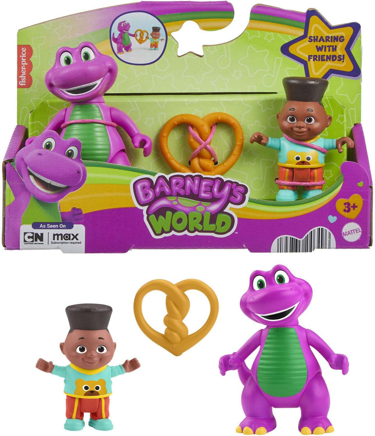 Fisher Price - Barney's World: Barney & David Figure Pack - COLLECTABLES - Multicolor
