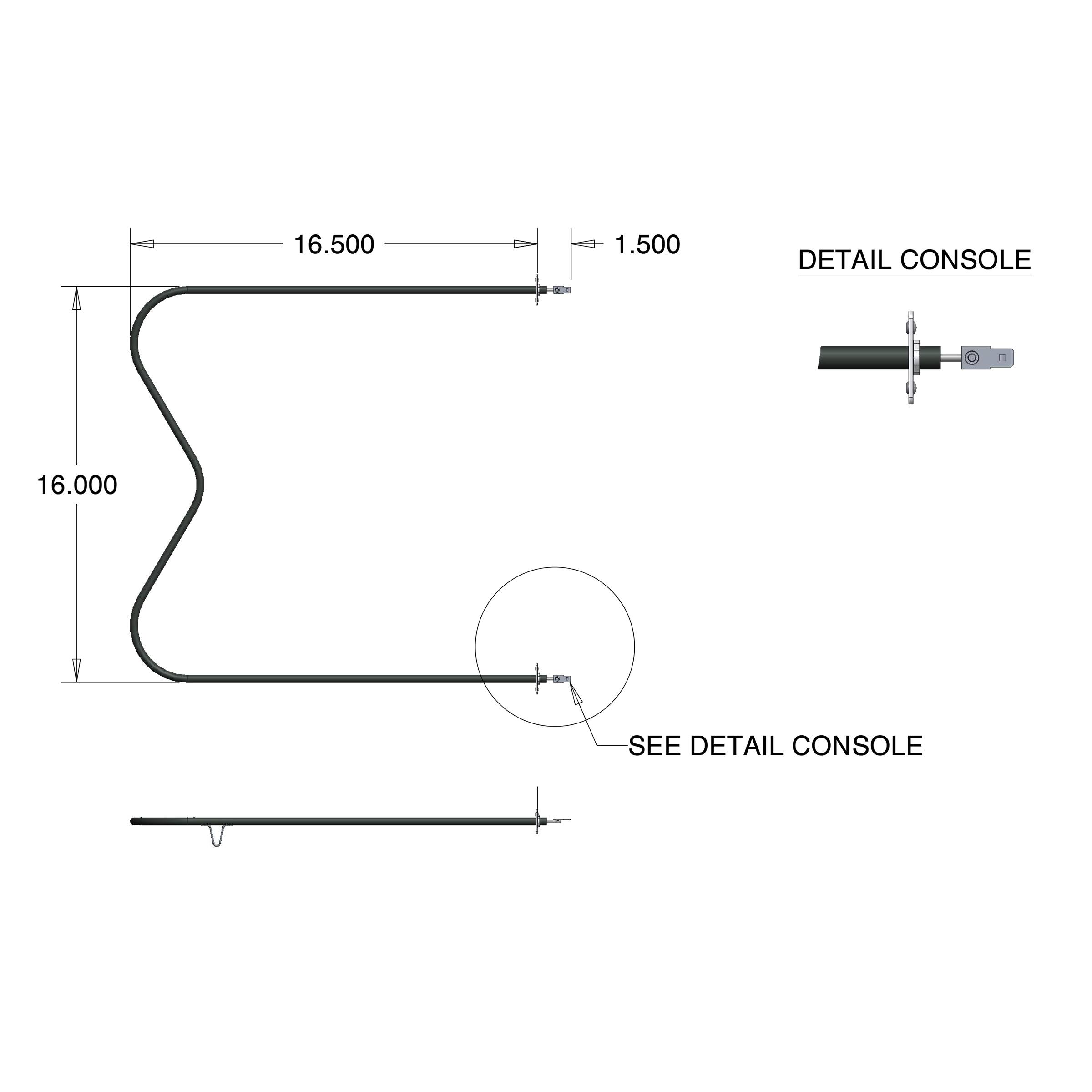 16.500, 1.500, DETAIL CONSOLE, 16.000, SEE DETAIL CONSOLE