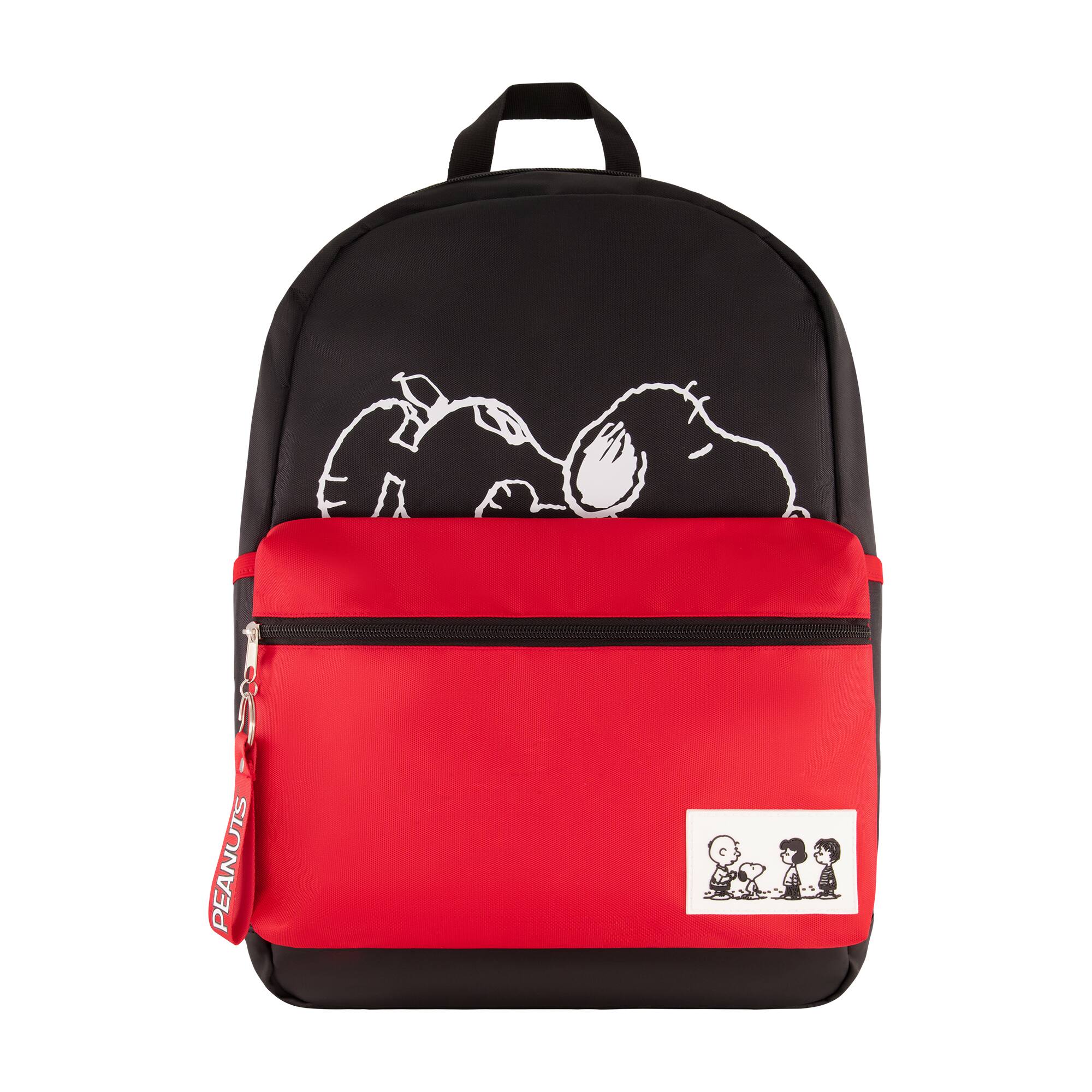 Front. Peanuts - Snoopy Charlie Brown Woodstock Backpack - MULTI.