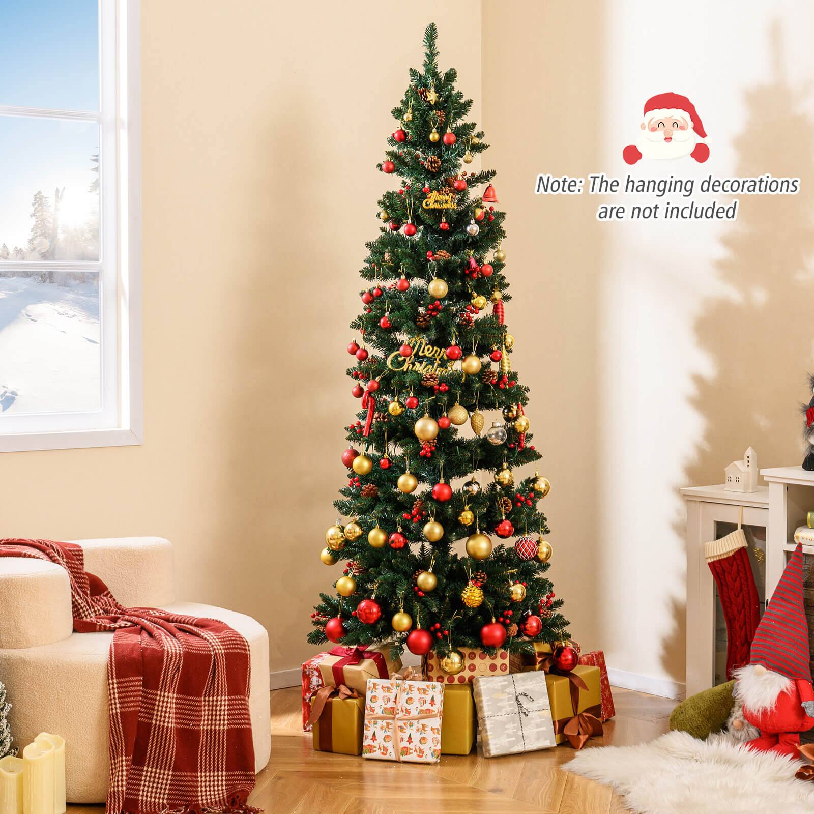 Note: The hanging decorations are not included