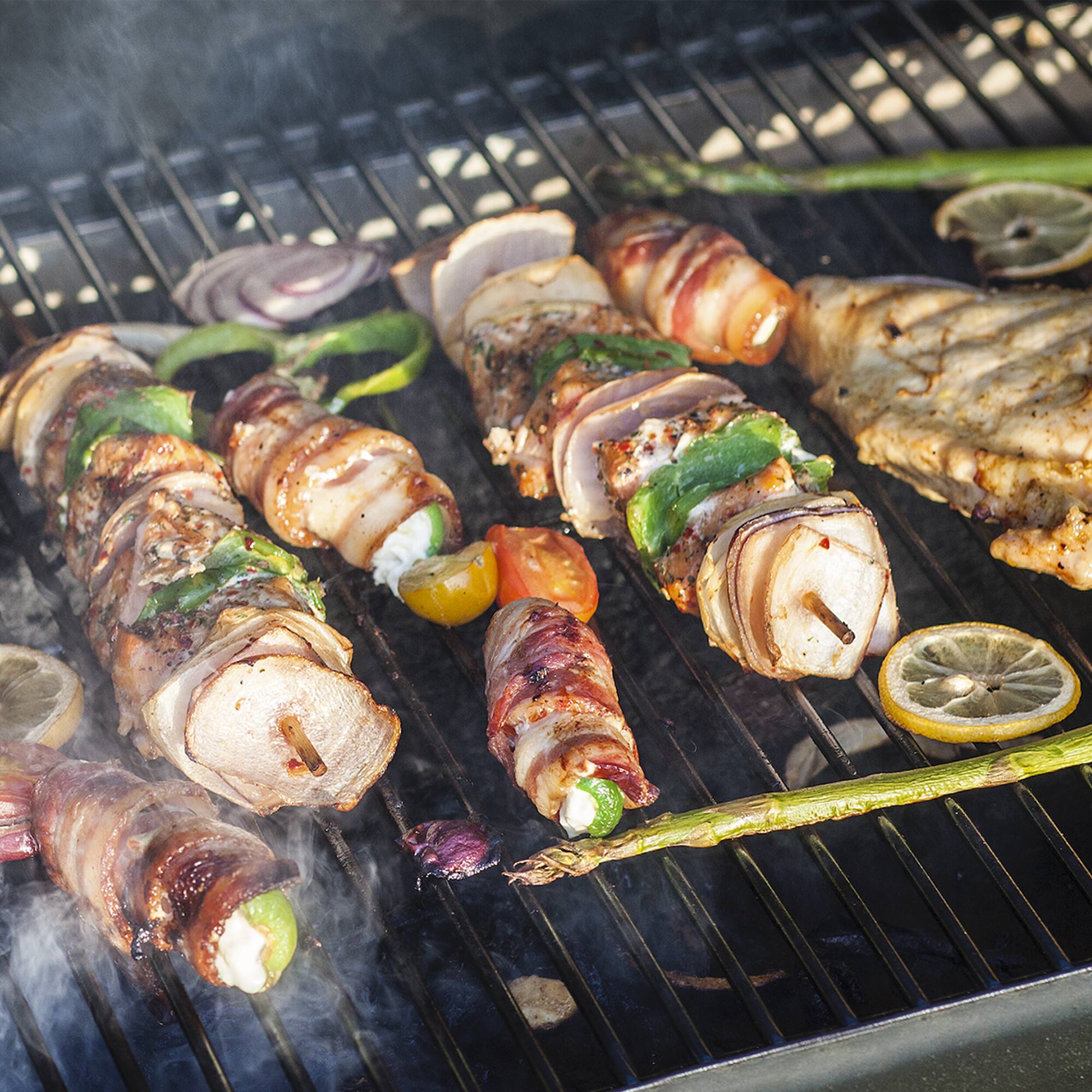 Alt View 19. Z GRILLS - Classic Model 697 sq. in. Pellet Grill and Smoker, 8-in-1 BBQ Grill with Rain Cover - Sliver.