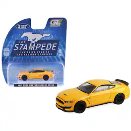 2017 Ford Mustang Shelby GT350 Triple Yellow Tri-Coat "Stampede" Series 2 1/64 Diecast Model Car by Greenlight