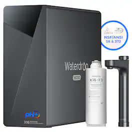 Waterdrop - X16 Reverse Osmosis System Extra WD-X16-F3 Water Filter - Black