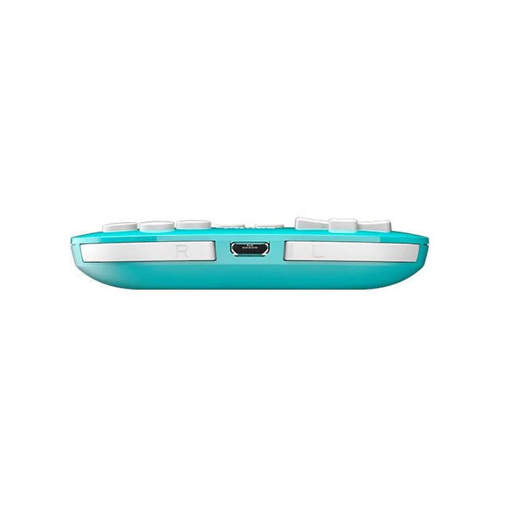 Alt View 3. 8BitDo - 8Bitdo Zero 2 Bluetooth Wireless Gamepad Keychain Sized Mini Controller - Turquoise - Blue.