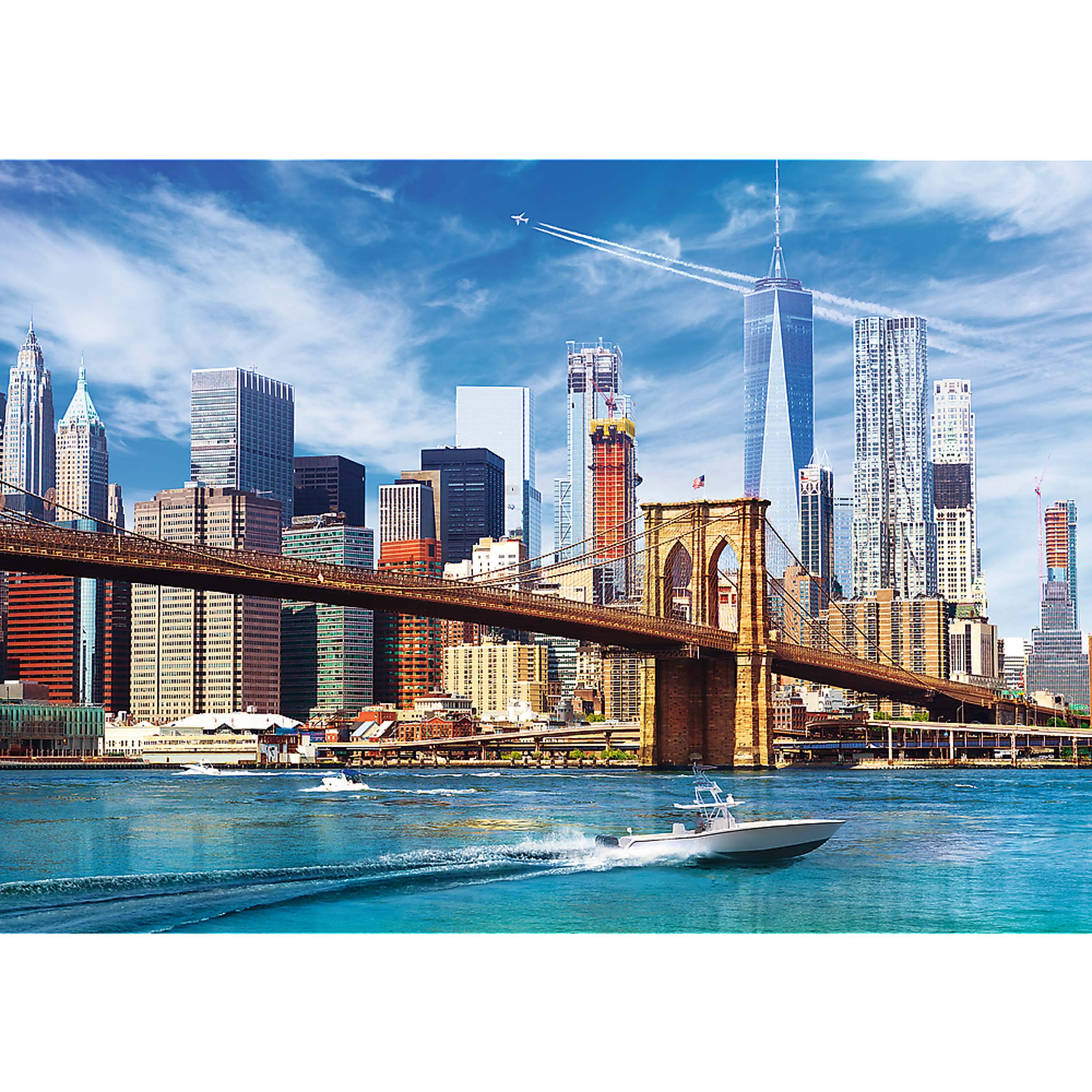 Angle. Trefl - Trefl Red 500 Piece Puzzle - View of New York.