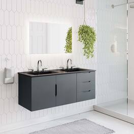Vitality Bathroom Vanity Basin Included by Modway - Gray Black