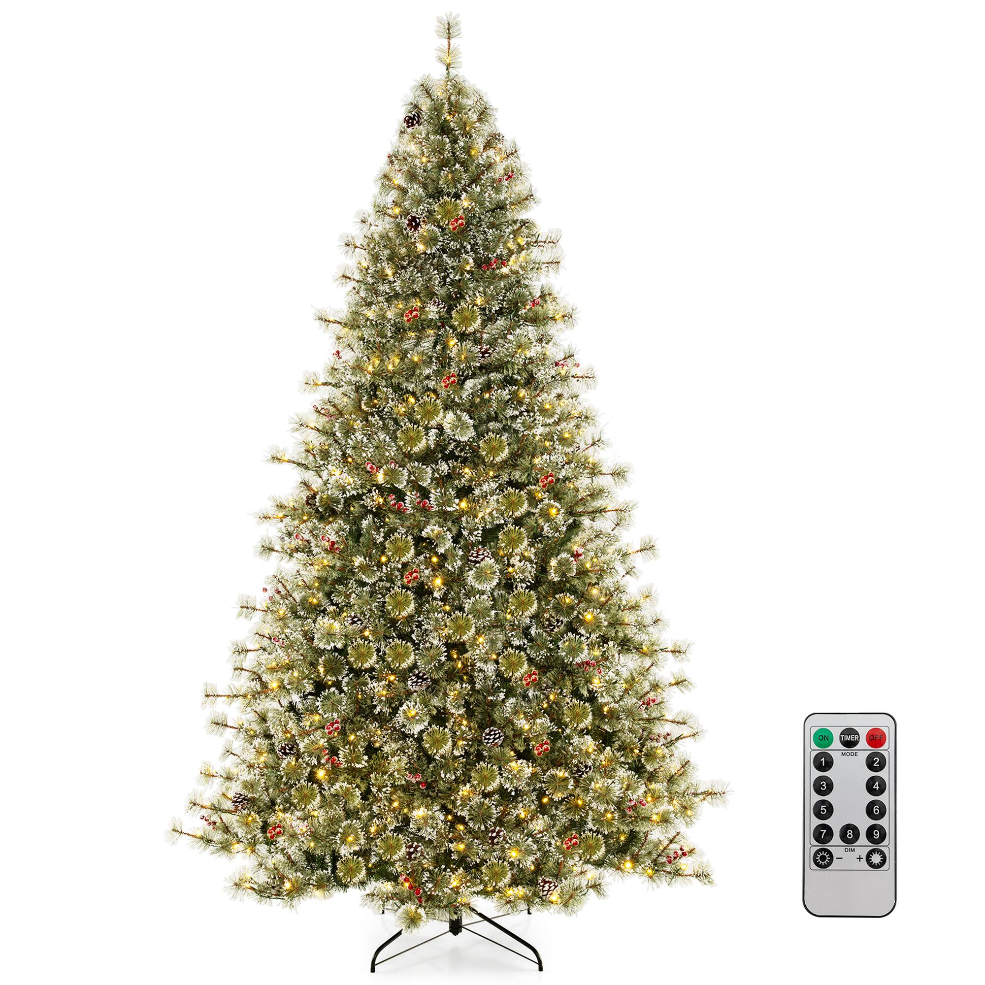 Alt View 9. Costway - Costway 9 FT Artificial Christmas Tree with  360° Quick Power Connector 1714 Pine Needles - Green.