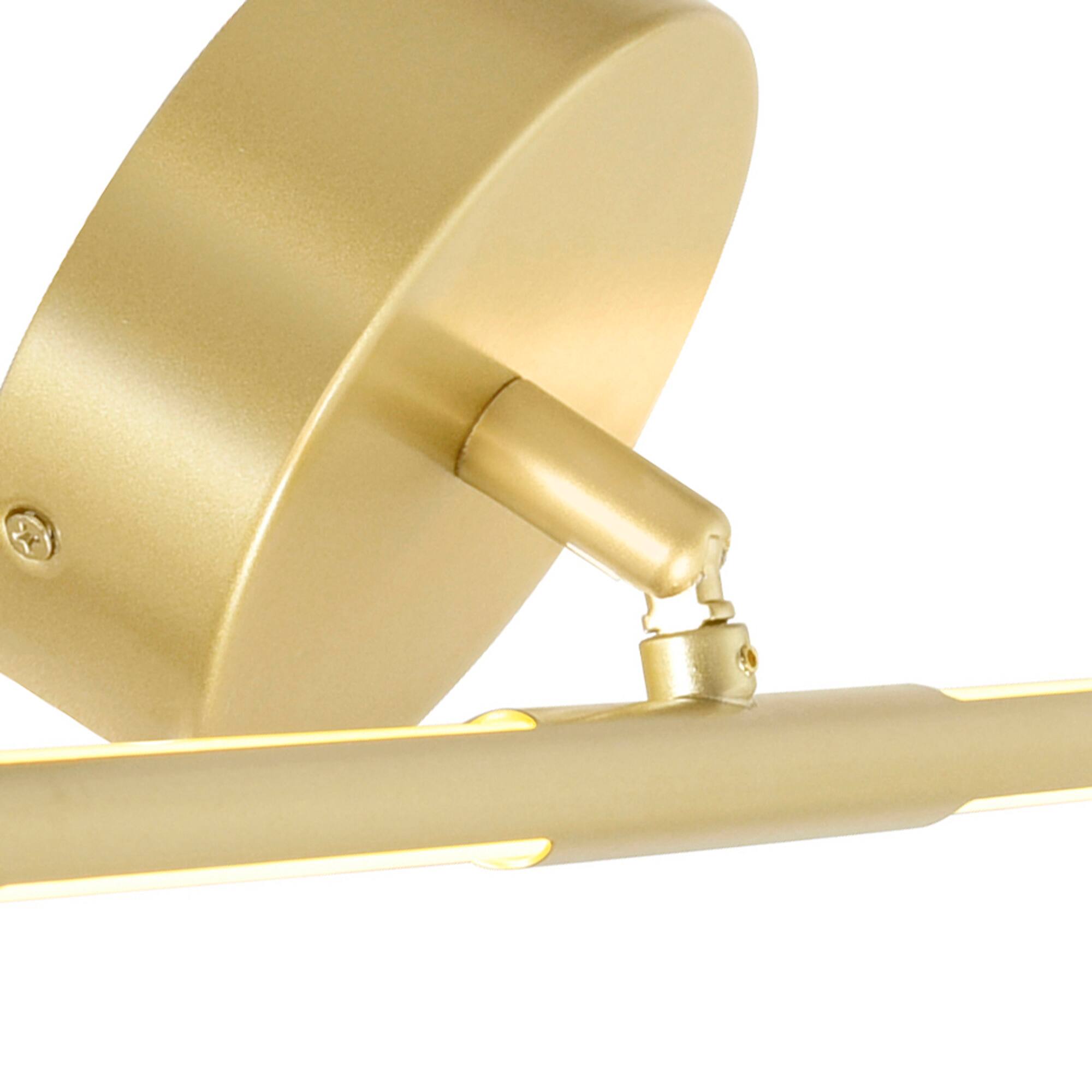 Back. CWI Lighting - Oskil LED Integrated Wall Light With Satin Gold Finish - Satin Gold.