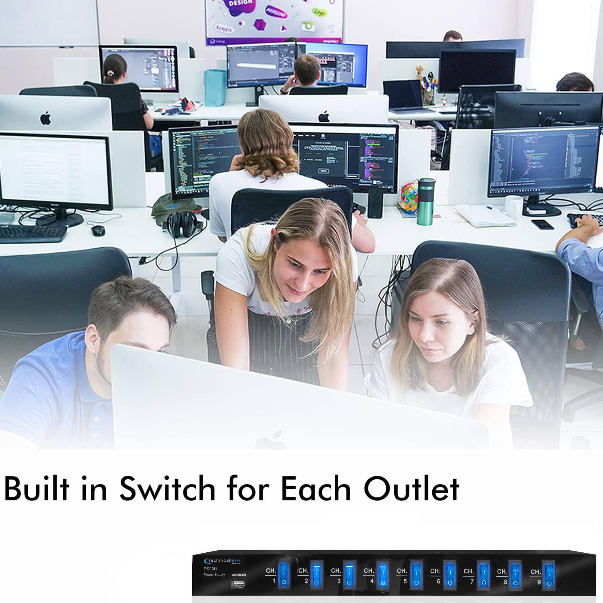 DESIGN PRODUTO  
Lege  
Built in Switch for Each Outlet  
IDO technical ore  
POSCU Power Supply CHARIOOK  
CH 1  
I 0  
CH. 2  
I 0  
CH 3  
0  
CH. 4  
0  
CH 5  
I 0  
CH. 6  
I 0  
CH. 7  
I O  
CH  
I 0  
CH. 9  
0