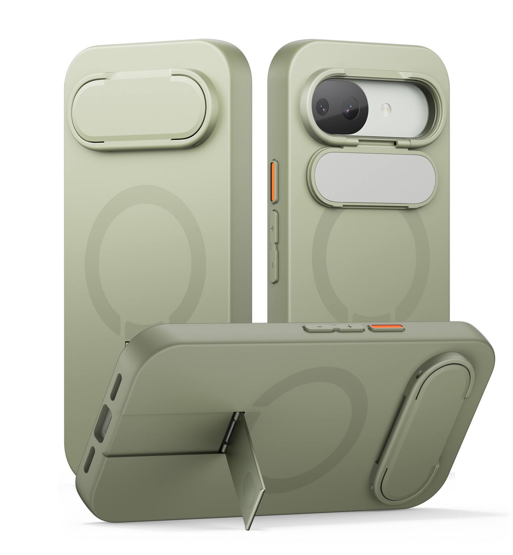 SURITCH - Case for Google Pixel 10a Phone, Compatible with MagSafe,Protective Cover with Camera Cover & Adjustable Metal Kickstand - Khaki Green price history on PriceWatchPro