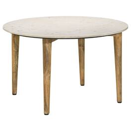 Coaster Co. of America - Aldis Round Marble Top Coffee Table and Natural - White