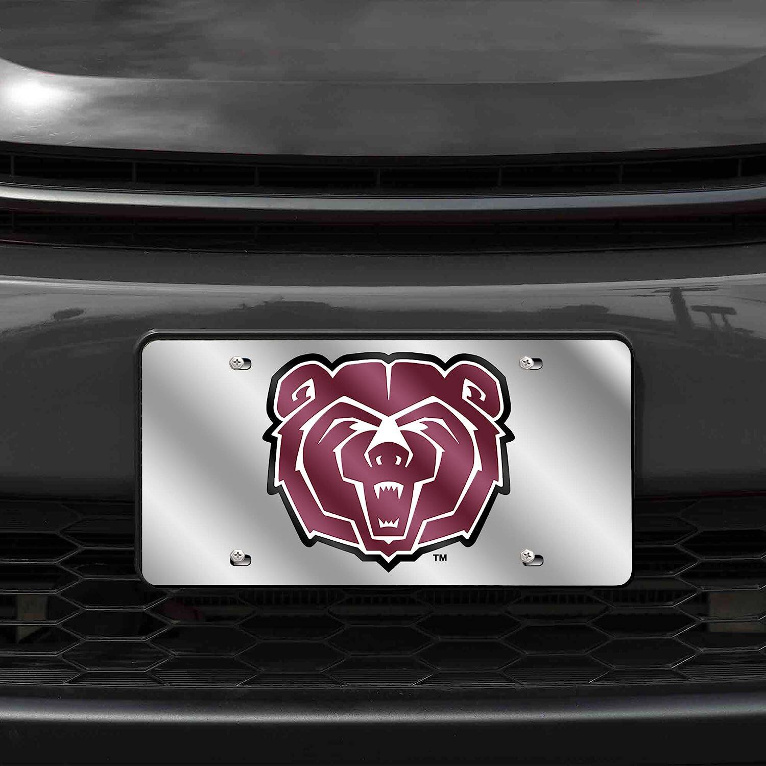 Alt View 1. Rico Industries - Missouri State Bears Mirrored Laser Cut License Plate Laser Tag - Multi.