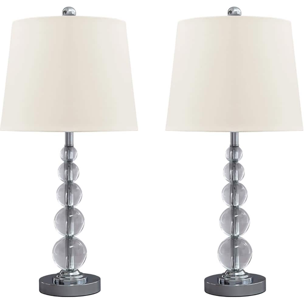 Ashly - Joaquin Table Lamp (Set of 2) - Clear/Silver