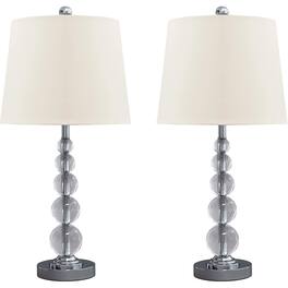 Ashly - Joaquin Table Lamp (Set of 2) - Clear/Silver