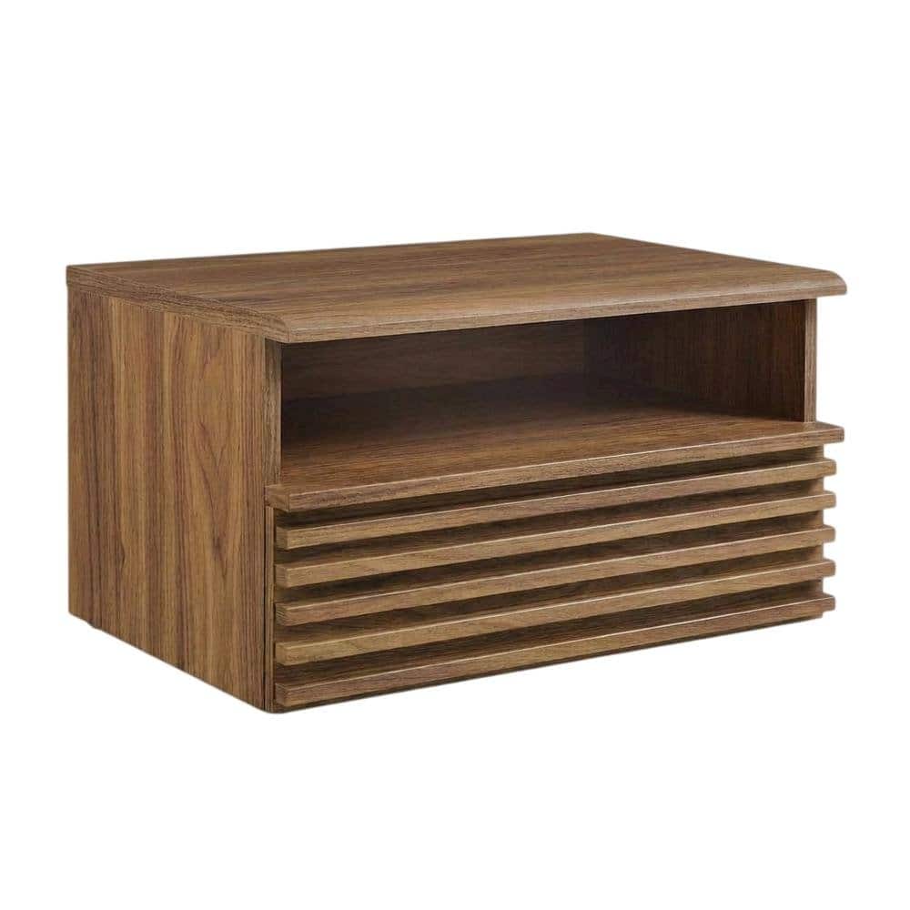 FurniFact - Wall-Mount Nightstand Finish with Modern Design - Brown price history on PriceWatchPro