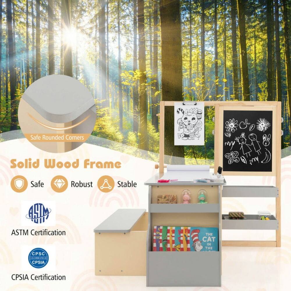 Safe Rounded Corners  
Solid Wood Frame  
Safe  
Robust  
Stable  

ASTM Certification  
CPSC  
CPSIA Certification  
THE CAT IN THE HAT