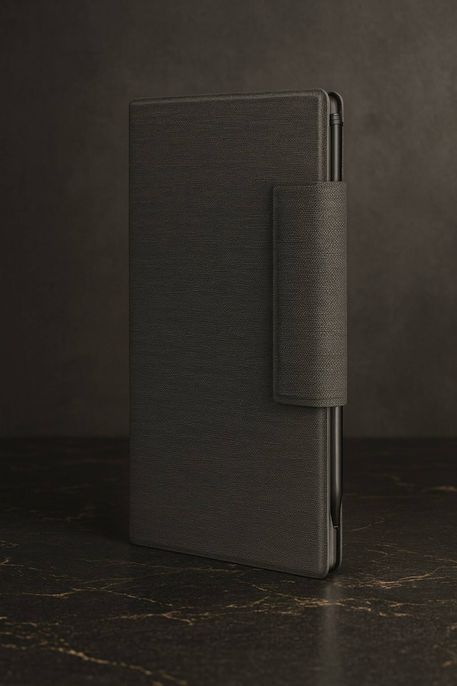 Angle. SaharaCase - reMarkable Paper Pro Move 7.3" Case | Slim Woven Folio | Auto Wake/Sleep | Venture Series - Black.