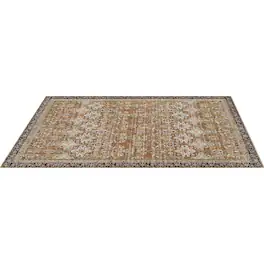 VEVOR - Area Rug, 6 x 9 ft Large Washable Rug, Non-Slip and Tear-Resistant Soft Carpet, Pet & Child Friendly Vintage Area Rugs - Brown Green