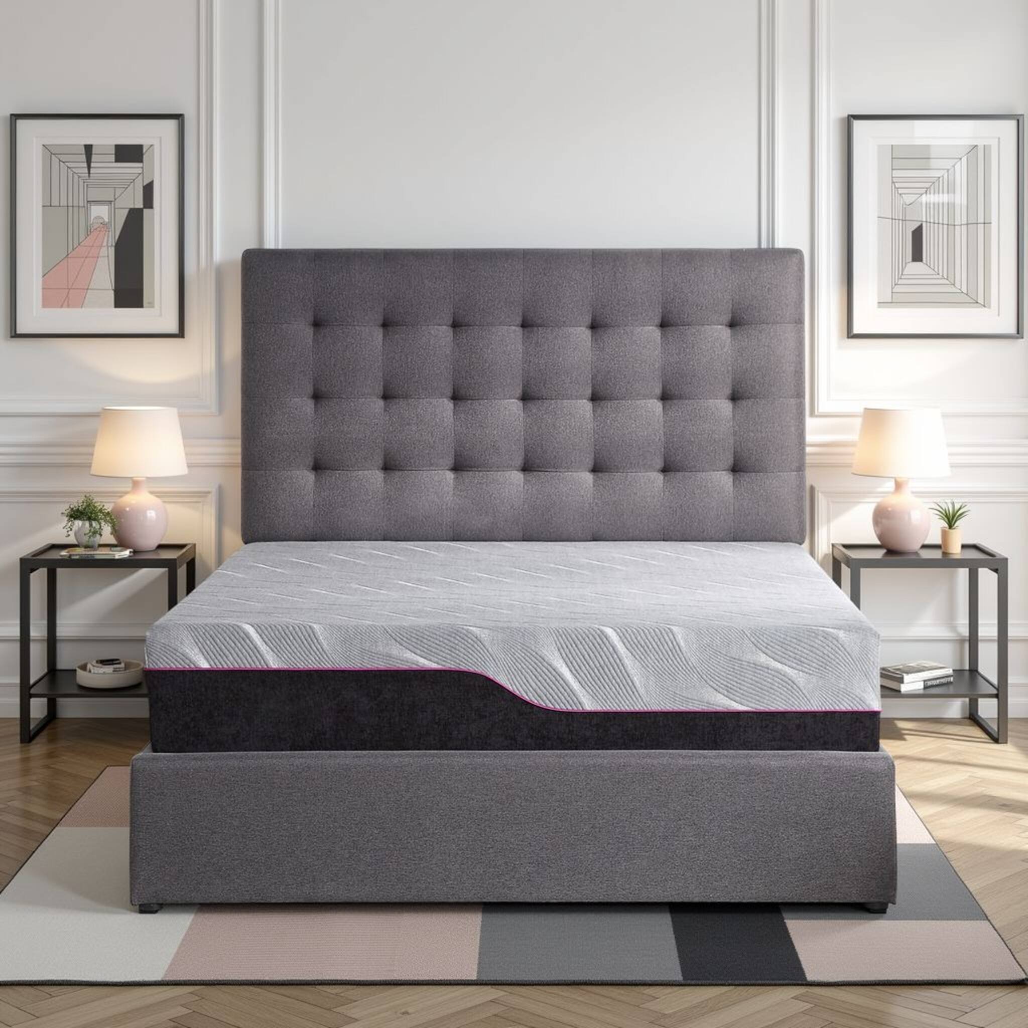 Alt View 8. Glintex - King 11 Inch Cooling Gel Memory Foam Mattress for Adults - Grey.