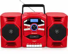 I STAND BY STEREO FM 89.0 MHz FUNCTION RUN - notot PISCAN Au - - X-B4US PROC REPEAT 144 IM ERIT - VOL VIA Emerson AUTO STOP SYSTEM RECORD PLAY REW FWD STOP PAUSE