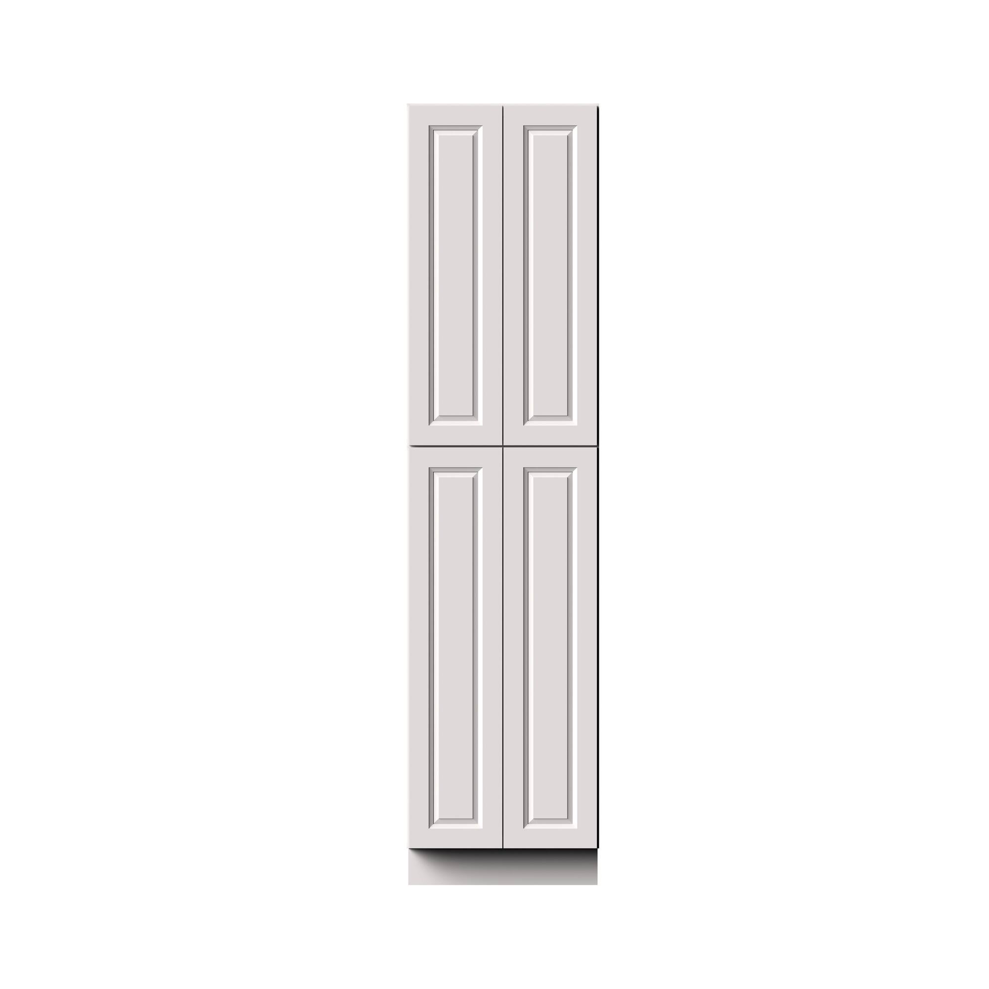 Alt View 1. Boyel Living - 24-in W x 96-in H x 27-in D Shaker RTA Kitchen Pantry Cabinet with Soft-Close Doors - Glacier White.