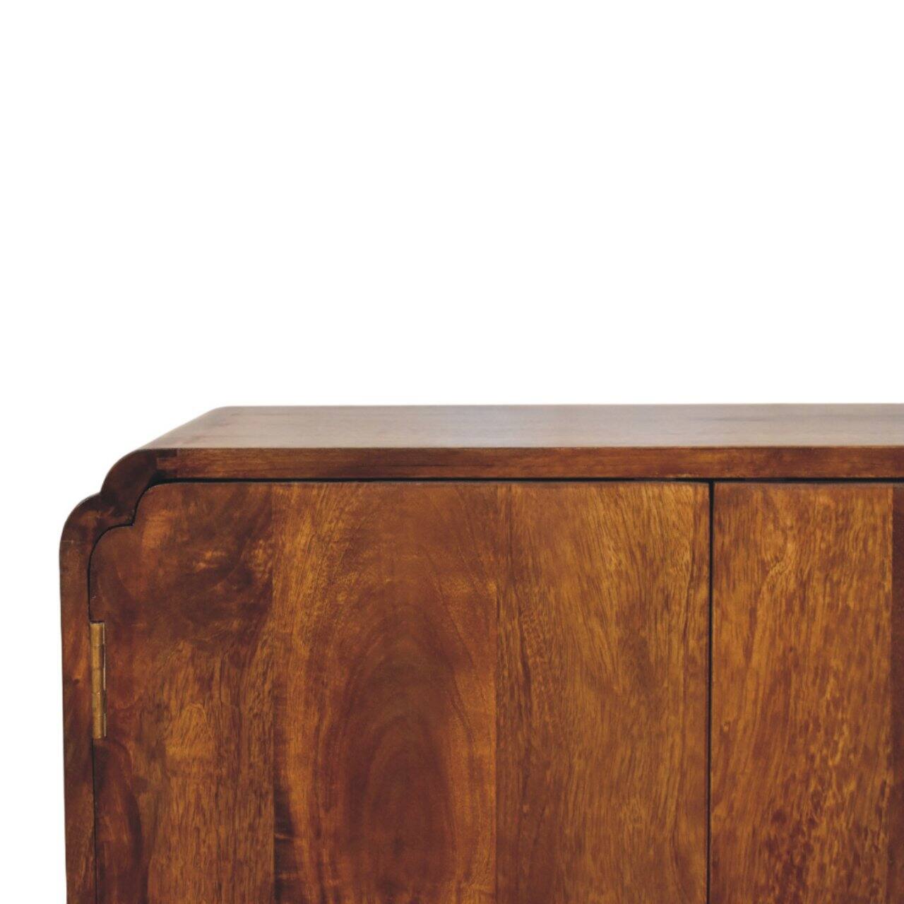 Back. Artisan Furniture - Artisan Furniture Solid Wood Newton Chestnut Cabinet, 2 Doors, Dark Brown - Dark Brown.