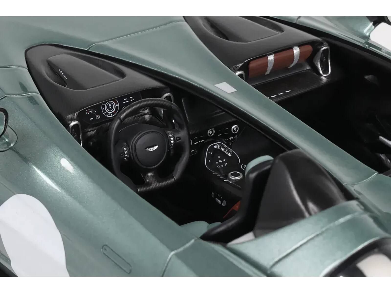 Left. GT Spirit - Aston Martin V12 Speedster Green Metallic 1/18 Model Car by GT Spirit - Green Metallic.