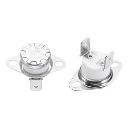 Unique Bargains - 2pcs KSD301 Thermostat 150°C/302°F 16A Normally Closed N.C Thermal Cutoff Switch for Microwaves/Oven Ceramic - Silver