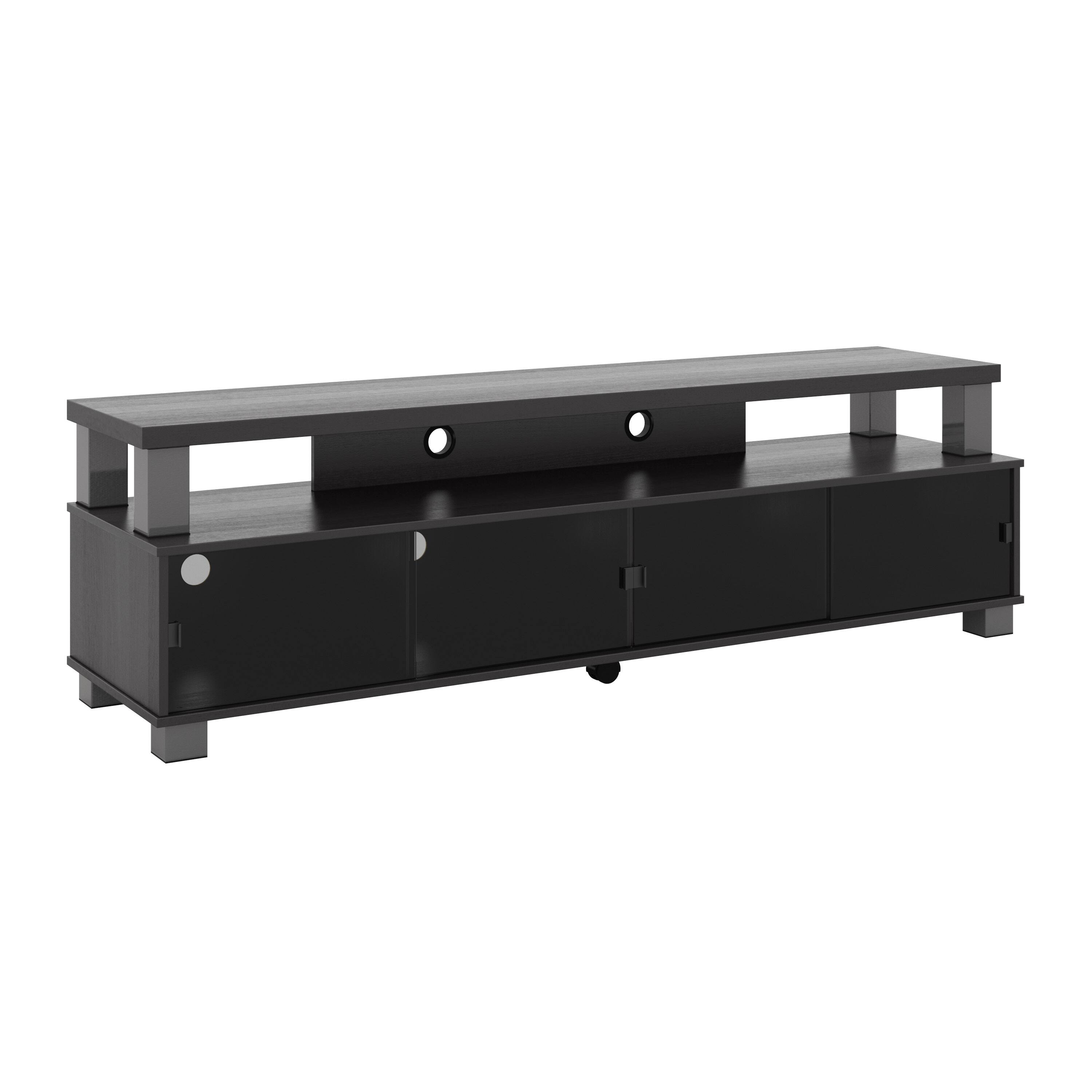 Alt View 2. CorLiving - Bromley Ravenwood Wooden TV Stand for Most TVs up to 95" - Ravenwood Black.
