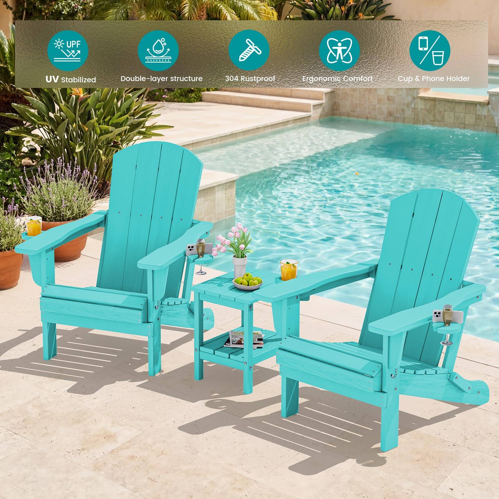 UPF UV Stabilized Double-layer structure 304 Rustproof Ergonomic Comfort Cup & Phone Holder