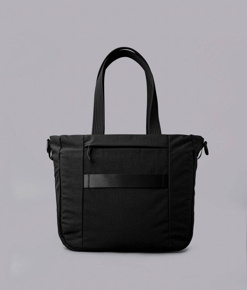 Left. ALPAKA - Bravo Tote V2 Work & Travel Laptop Tote Bag, Fits 16” MacBook Pro + 14” Tablet - Black Axoflux 400D.