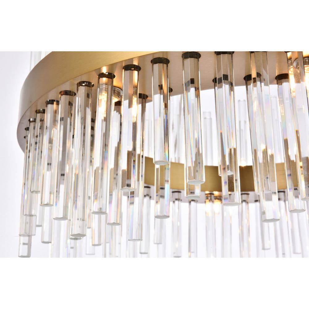 Alt View 2. Elegant Lighting - Dallas 16 light Gold Chandelier Clear Royal Cut Crystal - Gold.