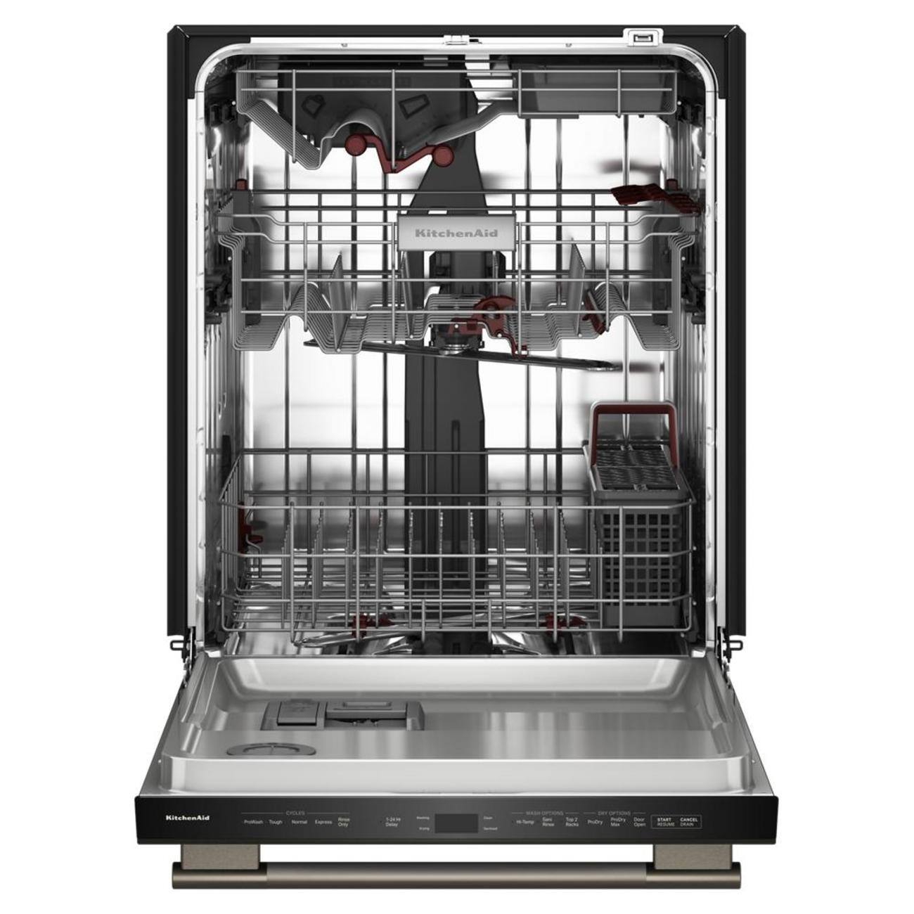 Alt View 11. KitchenAid - 24" Top Control Built-In Dishwasher with 360 Max Jets Third Rack, Advanced ProDry, Ultra-bright LED Lighting - Black Ore.