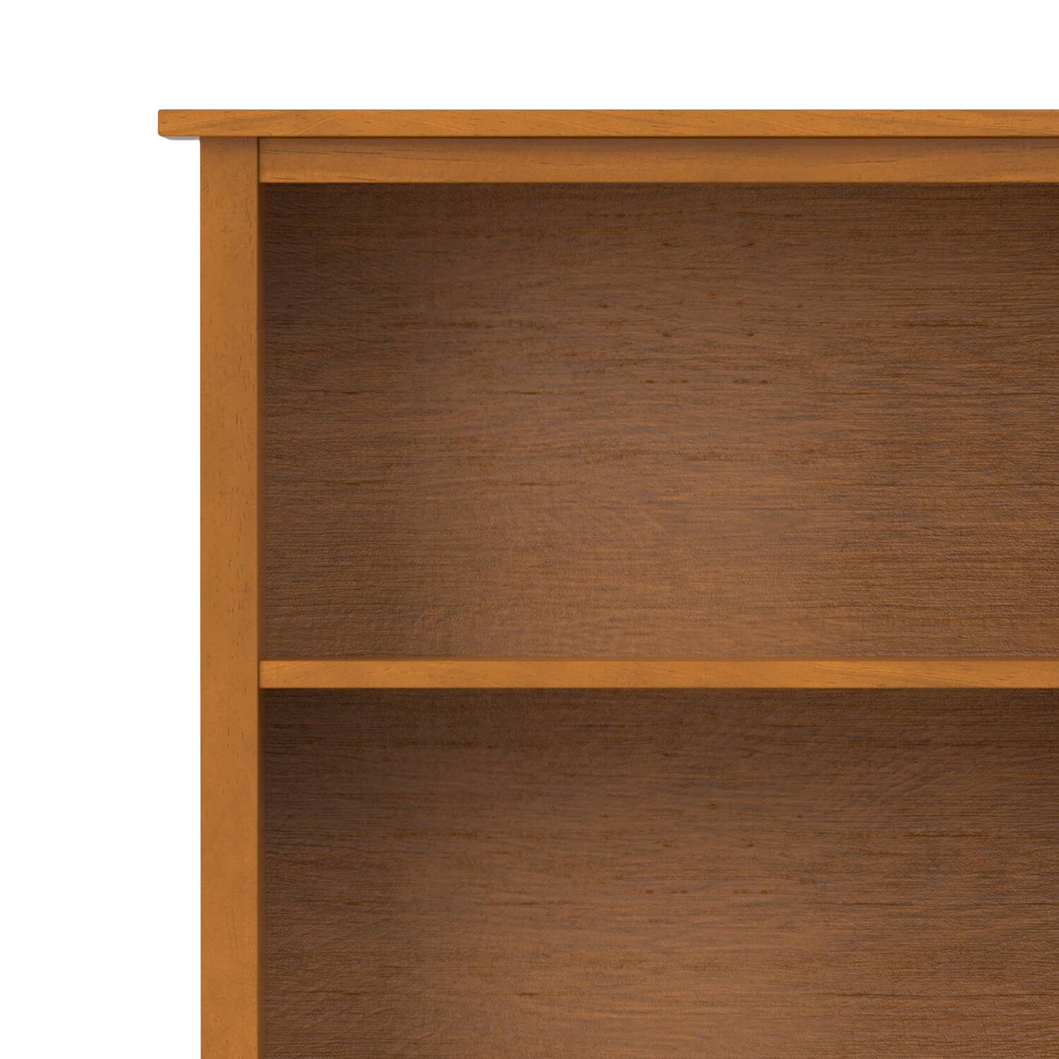 Alt View 6. Simpli Home - Warm Shaker SOLID WOOD 72 inch x 26 inch Transitional 5 Shelf Bookcase in Light Golden Brown - Light Golden Brown.