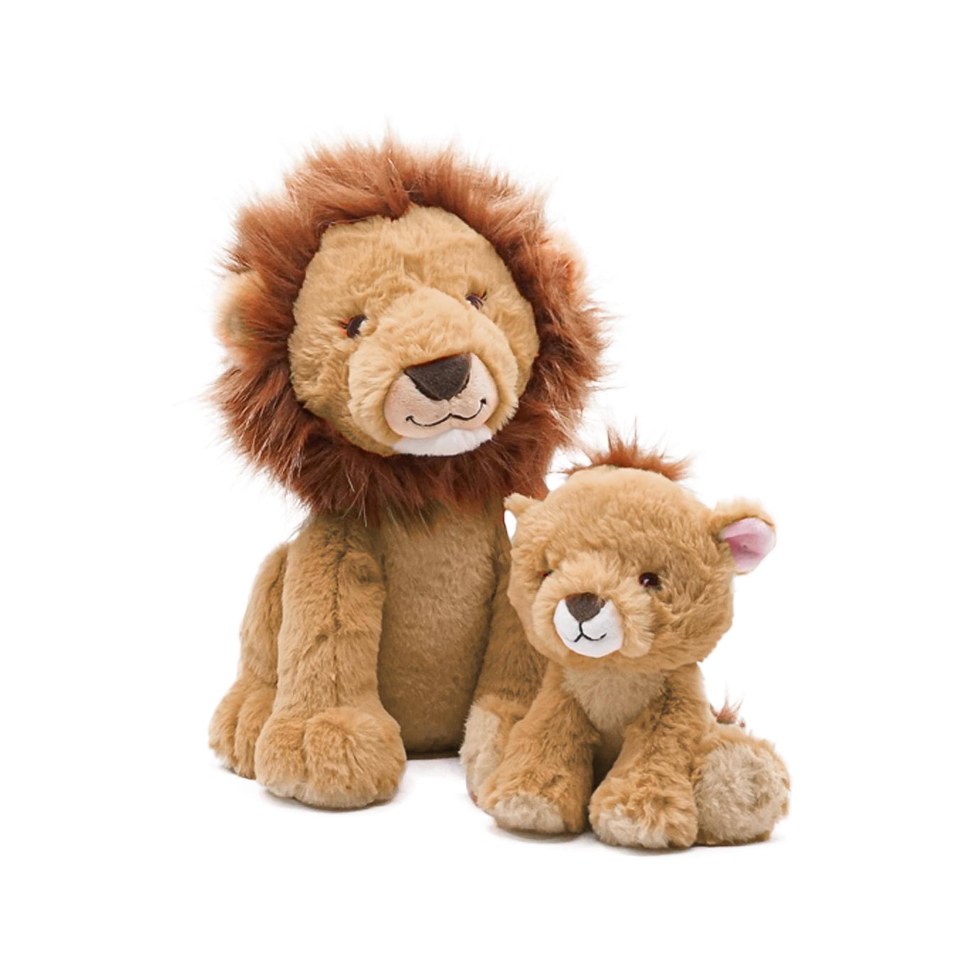 Alt View 1. TriAction Toys - Snooze Monsters Interactive Bedtime Plush Set | Lion With Baby - Brown.
