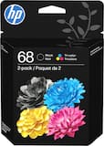 HP - 68 2-Pack Standard Capacity Ink Cartridges - Black/Tri-color