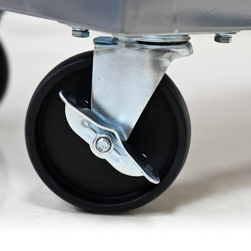 Alt View 9. JUJABU - 20" Rolling Metal 7 Drawers Tool Cabinet with Ball Bearing Drawer Slides-SILVER - Silver.