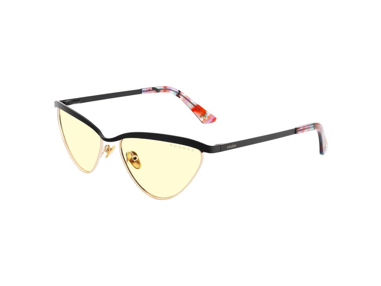 Alt View 2. GUNNAR - GUNNAR TOKIDOKI Year of the Dragon Glasses (Amber Lens, Onyx/Gold) - 65% Blue Light, 100% UV - Onyx/Gold.