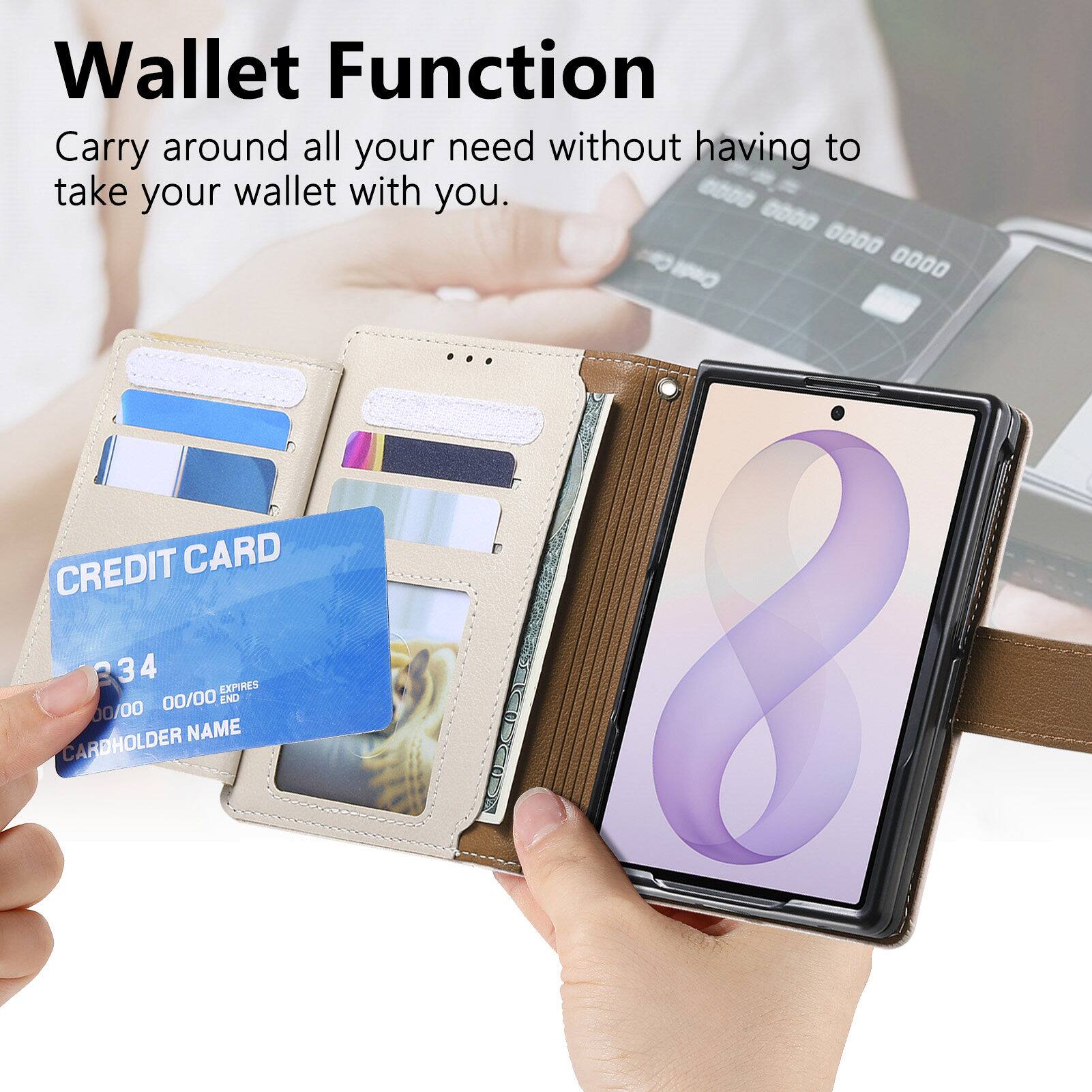 Wallet Function  
Carry around all your need without having to take your wallet with you.  

CREDIT CARD  
0000 0000 0000 0034  
CARDHOLDER NAME  
00/00 EXPIRES 00/00