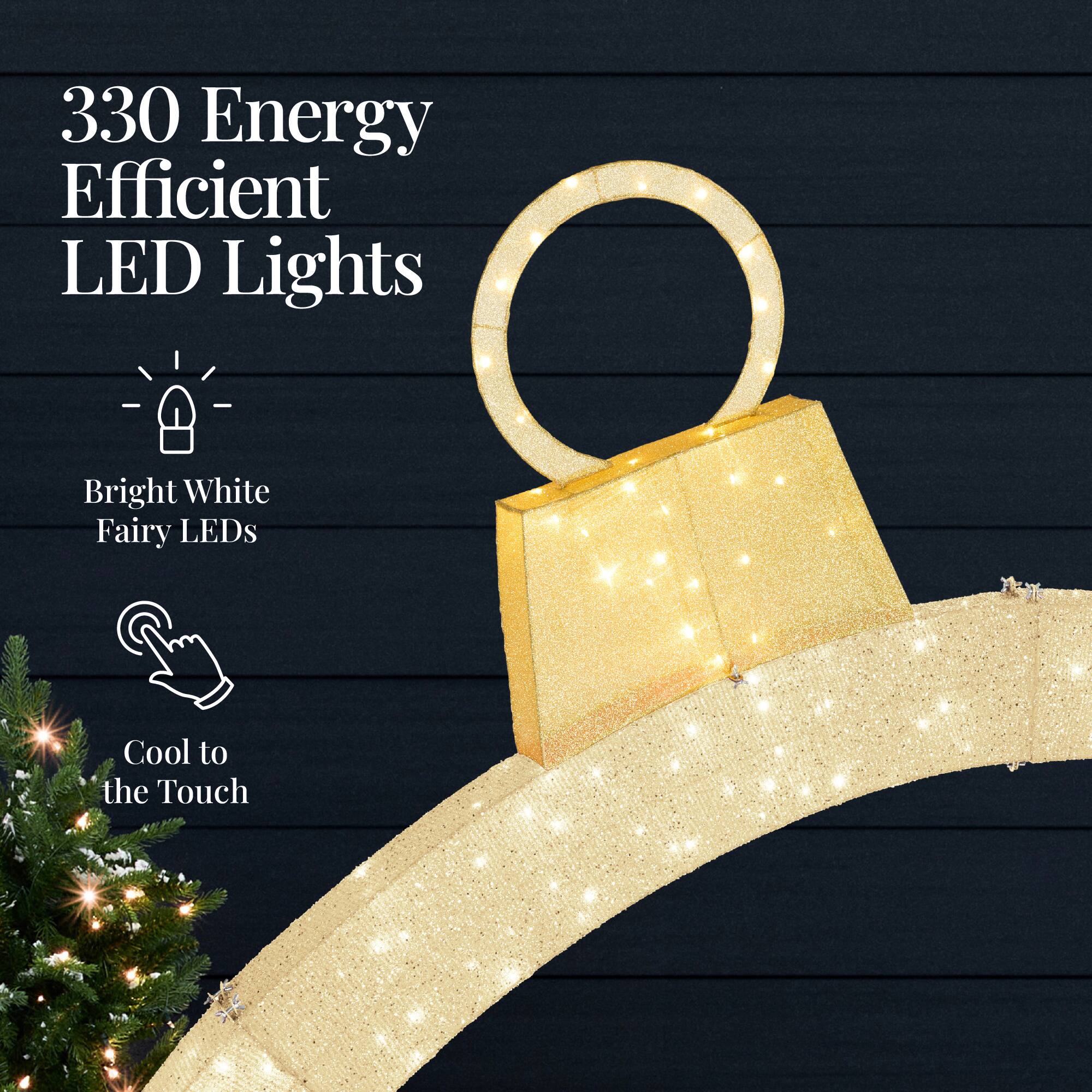 330 Energy Efficient LED Lights

- Bright White Fairy LEDs
- Cool to the Touch