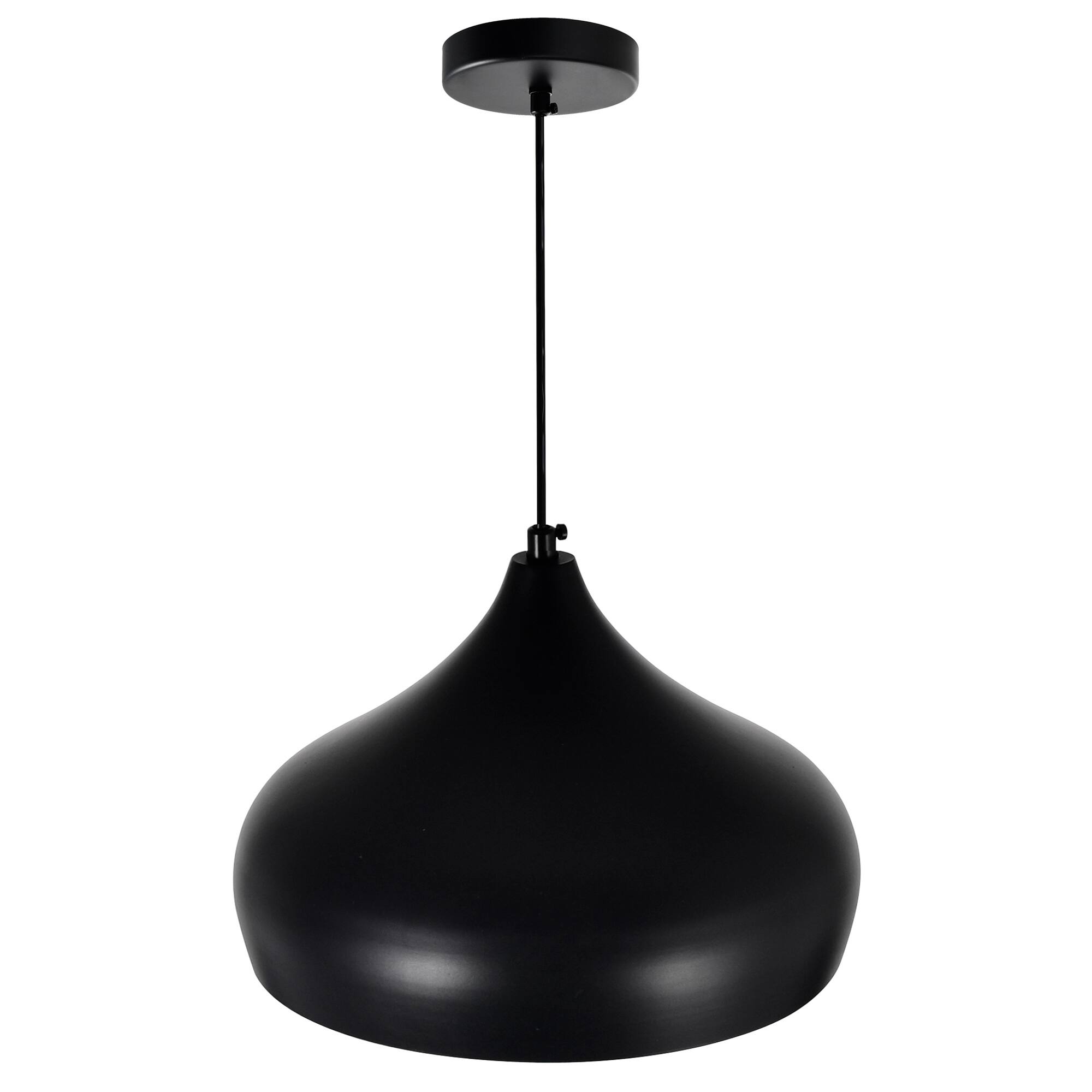 Left. CWI Lighting - Dynamic 1 Light Down Pendant With Black Finish - Black.