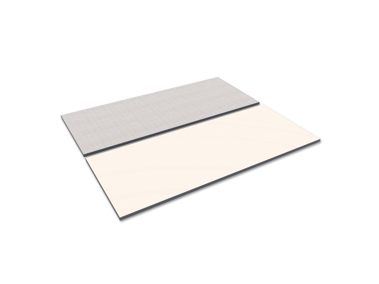 Alt View 1. Alera - Reversible Laminate Table Top, Rectangular, 71 1/2w X 29 1/2d, White/gray.