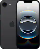 Apple - iPhone 16e 128GB - Apple Intelligence - Black (AT&T) - Front_Zoom