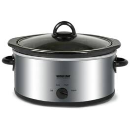 Better Chef - 3-Quart Slow Cooker with Removable Crock - Silver