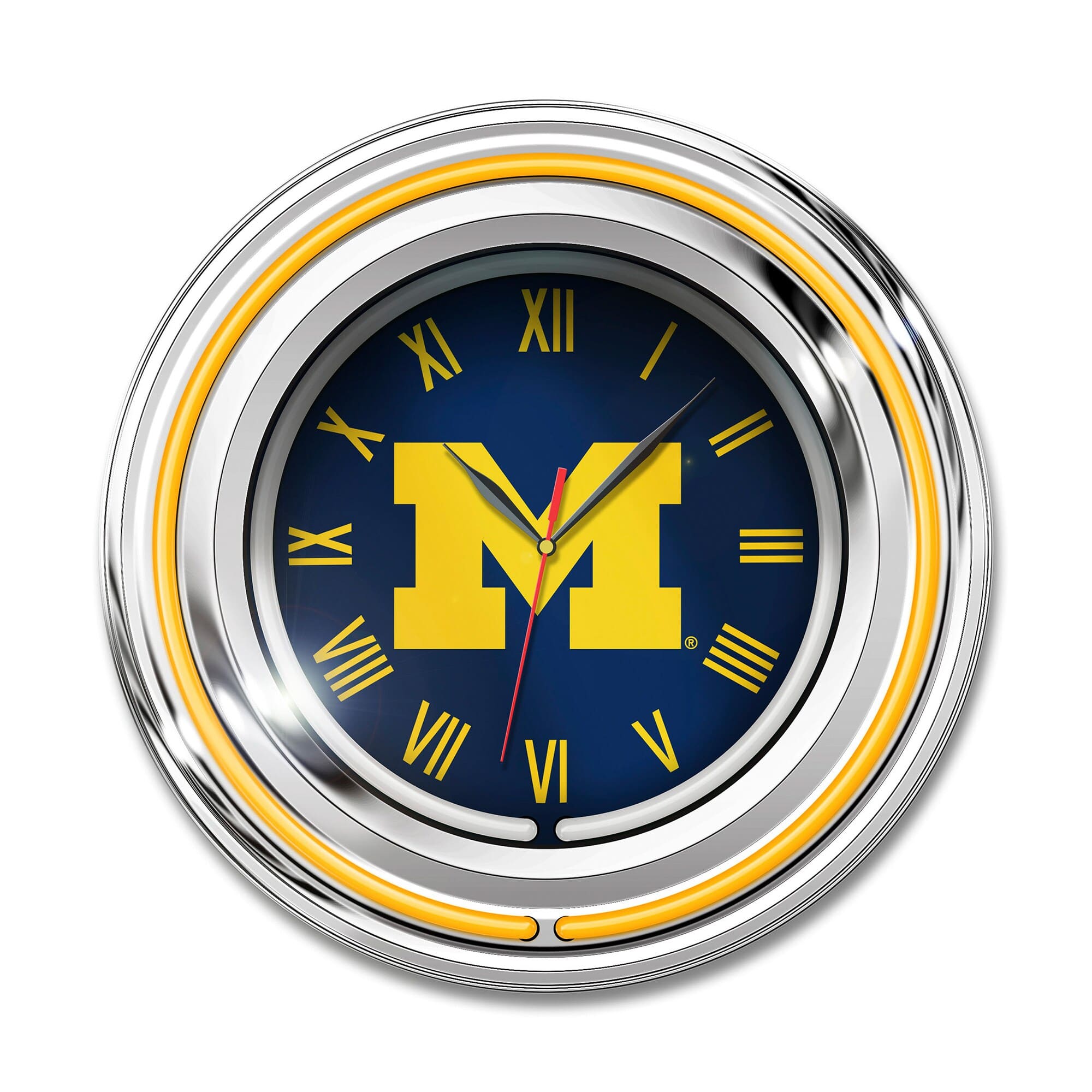 Imperial - Michigan Wolverines 15" Team Color Neon Clock - Blue