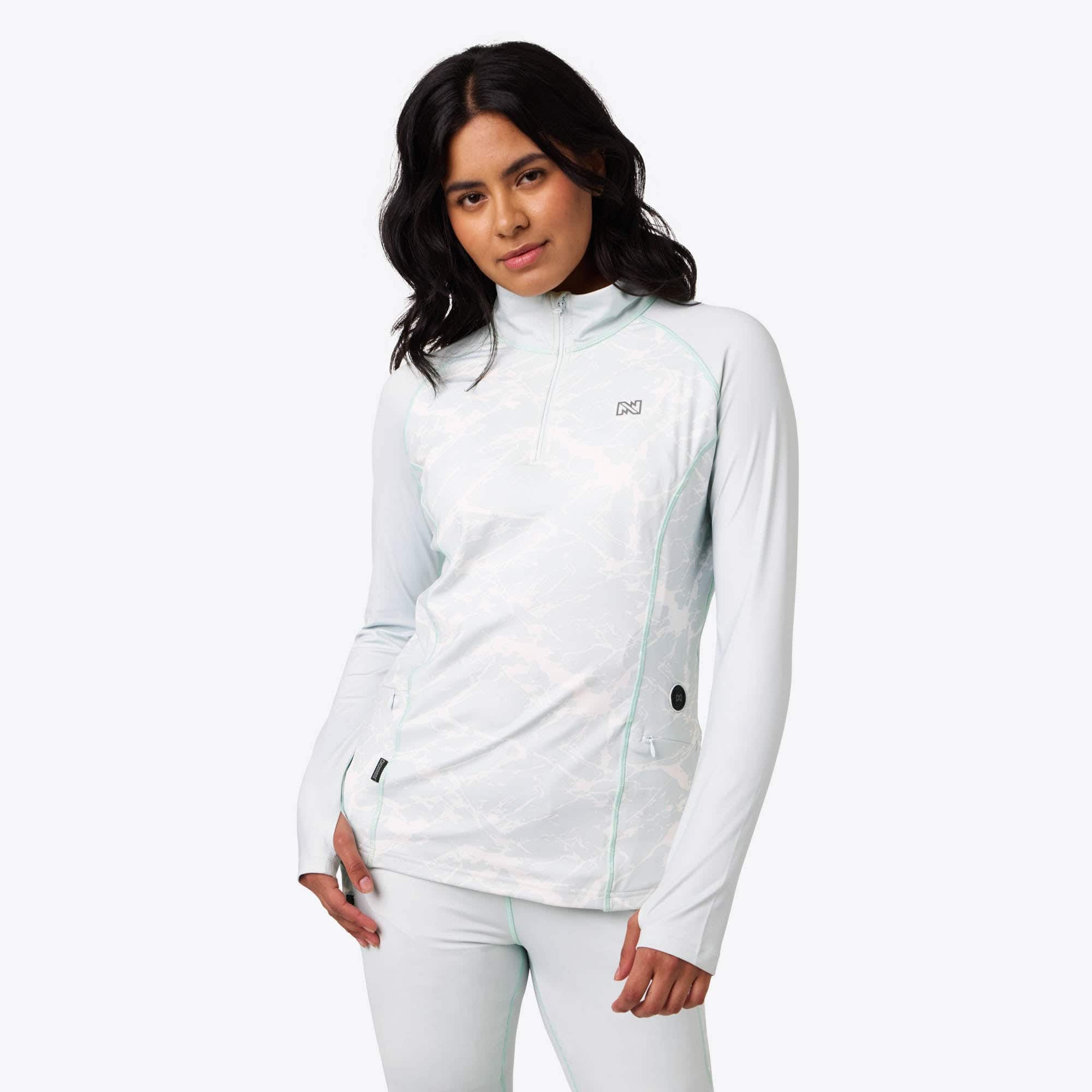 Mobile Warming - Women's Proton 2.0 Baselayer Heated Shirt - Ice Blue price history on PriceWatchPro