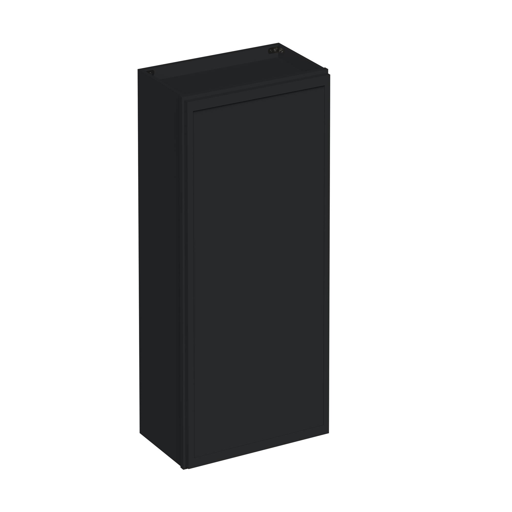 Angle. Boyel Living - 21-in W x 30-in H x 12-in D Shaker RTA Kitchen Wall Cabinet with Soft-Close - Black.