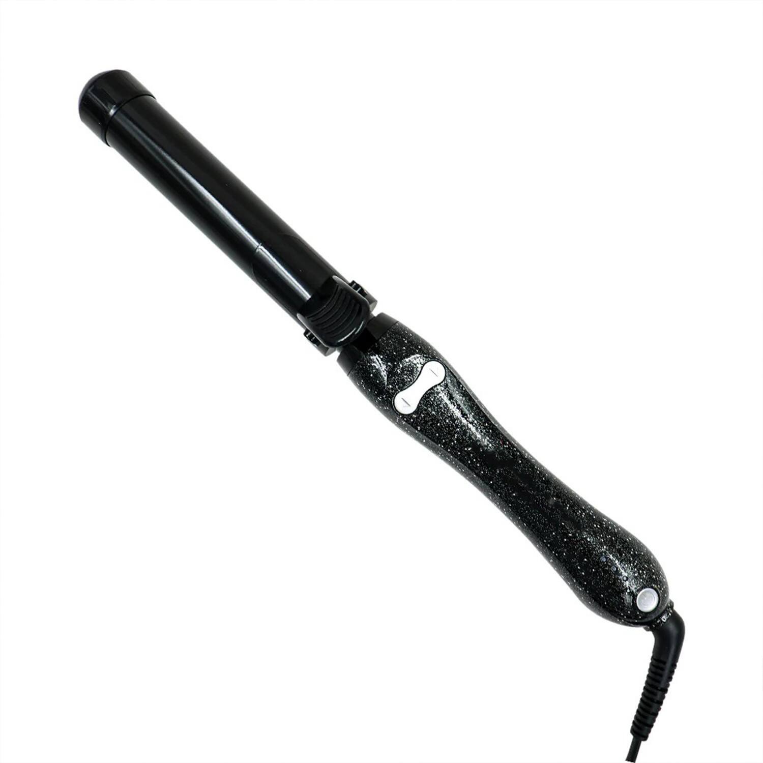 Front. Aukfa - 1" Automatic Rotating Ceramic Curling Iron - Easy Use Spinning Wand, Long-Lasting Waves, Auto Shut Off, Dual Voltage.