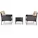 Back. Costway - 3PCS Outdoor Rattan Conversation Set Patio Garden Furniture Cushioned Sofa Chair - Beige.